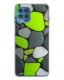 Чехол для Motorola MOTO G100 Pro с картинкой «Яркая неоновая галька»
