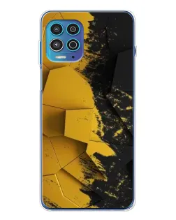 Чехол для Motorola MOTO G100 Pro с картинкой «Золотые осколки геометрии»