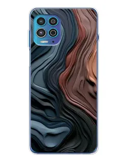 Чехол для Motorola MOTO G100 Pro с картинкой «Цветные волны каньона»