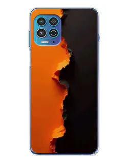 Чехол для Motorola MOTO G100 Pro с картинкой «Оранжевый разлом»