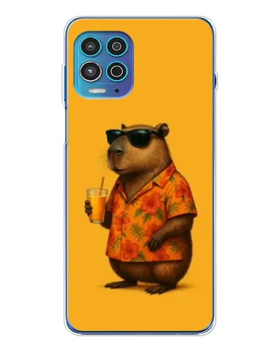 Чехол для Motorola MOTO G100 Pro с картинкой «Капибара на отдыхе»