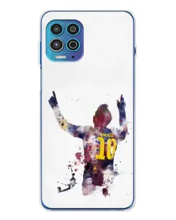 Чехол для Motorola MOTO G100 Pro с картинкой «Акварельный Месси Барселона»