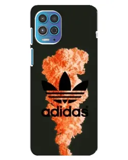 Чехол для Motorola MOTO G100 с картинкой «Оранжевый дым Adidas»