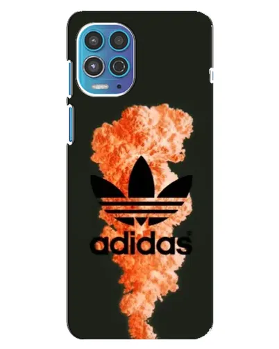 Чехол для Motorola MOTO G100 с картинкой «Оранжевый дым Adidas»