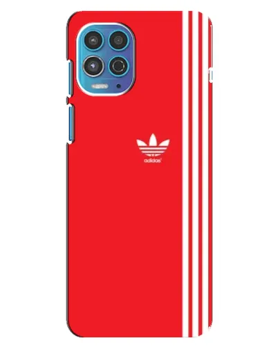 Чехол для Motorola MOTO G100 с картинкой «Красный минимализм Adidas»