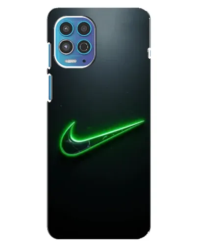 Чехол для Motorola MOTO G100 с картинкой «Неоновый контур Nike»
