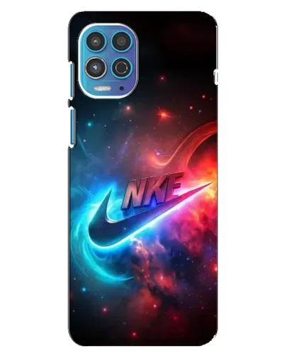 Чехол для Motorola MOTO G100 с картинкой «Огненный логотип Nike»