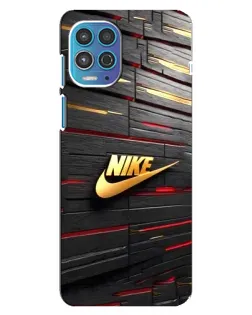 Чехол для Motorola MOTO G100 с картинкой «Золотой Nike на металле»