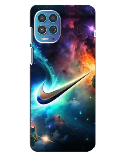 Чехол для Motorola MOTO G100 с картинкой «Космический Nike Swoosh»
