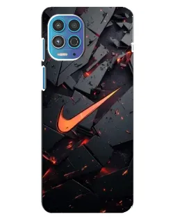 Чехол для Motorola MOTO G100 с картинкой «Nike — эффект разломов»