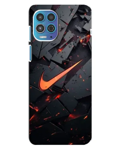 Чехол для Motorola MOTO G100 с картинкой «Nike — эффект разломов»