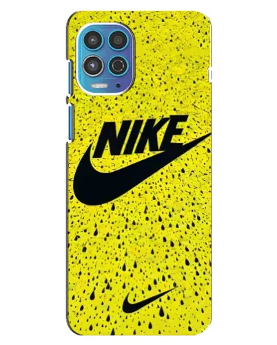 Чехол для Motorola MOTO G100 с картинкой «Желтый текстурный Nike»