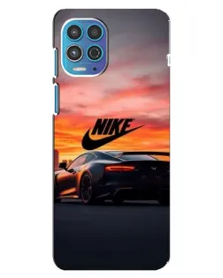 Чехол для Motorola MOTO G100 с картинкой «Nike и суперкар»