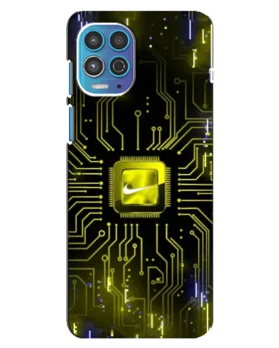 Чехол для Motorola MOTO G100 с картинкой «Nike — золотая искра»