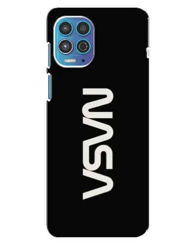 Чехол для Motorola MOTO G100 с картинкой «NASA — вертикальный логотип»