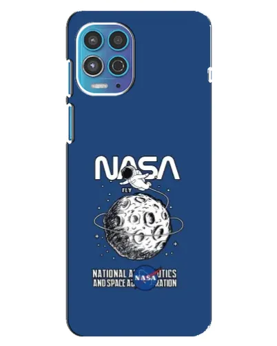 Чехол для Motorola MOTO G100 с картинкой «NASA — лунная миссия»