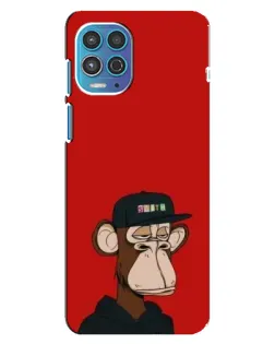 Чехол для Motorola MOTO G100 с картинкой «Bored Ape — красный фон»