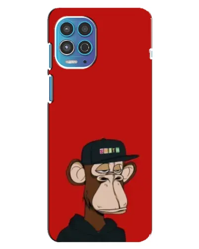 Чехол для Motorola MOTO G100 с картинкой «Bored Ape — красный фон» Чехол для Motorola MOTO G100 с картинкой «Bored Ape — красный фон»
