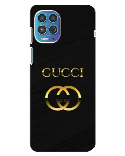 Чехол для Motorola MOTO G100 с картинкой «Золотой логотип Gucci»