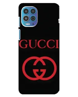 Чехол для Motorola MOTO G100 с картинкой «Gucci — красный логотип»
