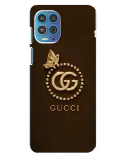 Чехол для Motorola MOTO G100 с картинкой «Gucci — золотая бабочка»