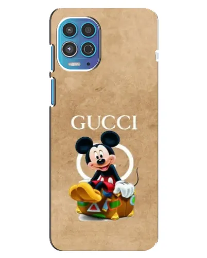 Чехол для Motorola MOTO G100 с картинкой «Микки Маус Gucci — крафт»