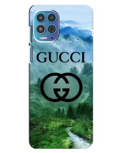 Чехол для Motorola MOTO G100 с картинкой «Gucci — горный пейзаж»