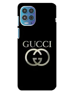 Чехол для Motorola MOTO G100 с картинкой «Gucci — золото на черном»