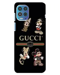 Чехол для Motorola MOTO G100 с картинкой «Gucci — герои Disney и монограмма»