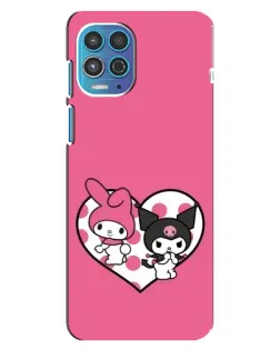 Чехол для Motorola MOTO G100 с картинкой «Kuromi и My Melody»