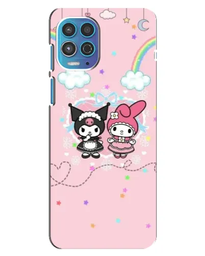 Чехол для Motorola MOTO G100 с картинкой «My Melody и Kuromi»