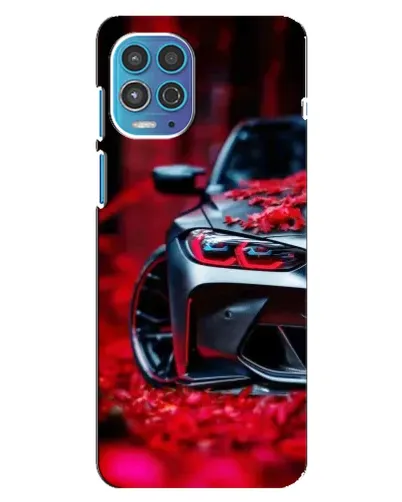 Чехол для Motorola MOTO G100 с картинкой «Спортивная BMW и цветы» Чехол для Motorola MOTO G100 с картинкой «Спортивная BMW и цветы»