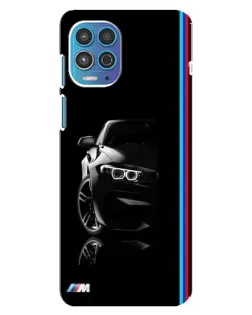 Чехол для Motorola MOTO G100 с картинкой «Силуэт BMW в темноте»