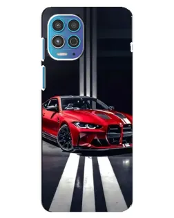 Чехол для Motorola MOTO G100 с картинкой «Красная BMW на дороге»