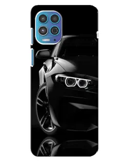 Чохол для Motorola MOTO G100 з картинкою «Чорна BMW — профіль»