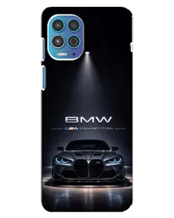Чохол для Motorola MOTO G100 з картинкою «BMW крізь нічне місто»