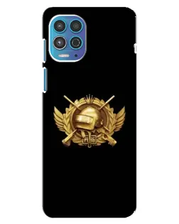 Чехол для Motorola MOTO G100 с картинкой «PUBG — оранжевый градиент»