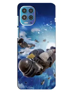 Чехол для Motorola MOTO G100 с картинкой «Десант PUBG — прыжок»