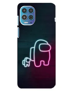 Чехол для Motorola MOTO G100 с картинкой «Among Us неон-арт»
