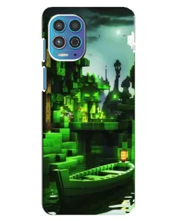 Чехол для Motorola MOTO G100 с картинкой «Minecraft лесной пейзаж»