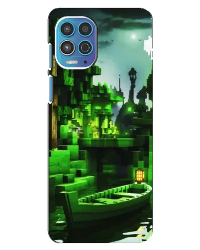 Чехол для Motorola MOTO G100 с картинкой «Minecraft лесной пейзаж»