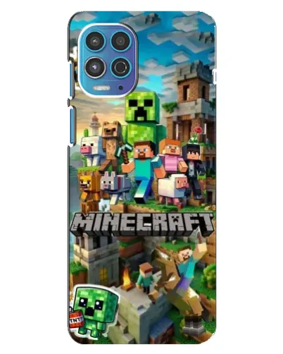 Чехол для Motorola MOTO G100 с картинкой «Замок Minecraft»