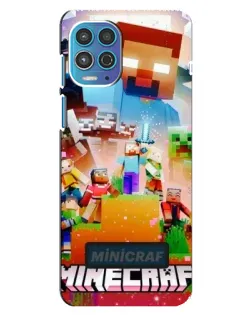 Чехол для Motorola MOTO G100 с картинкой «Minecraft герои игры»