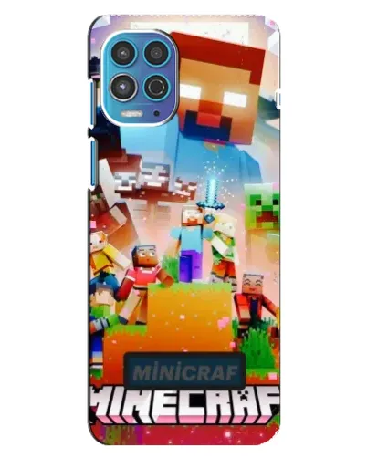 Чехол для Motorola MOTO G100 с картинкой «Minecraft герои игры»