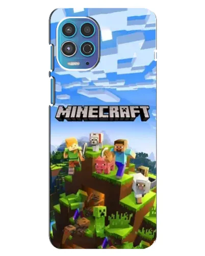 Чехол для Motorola MOTO G100 с картинкой «Minecraft классический мир»