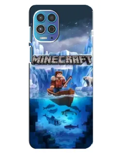 Чехол для Motorola MOTO G100 с картинкой «Minecraft ледяной мир»