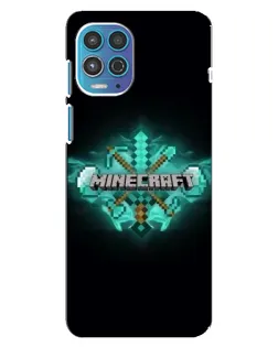 Чехол для Motorola MOTO G100 с картинкой «Minecraft Diamond лого»