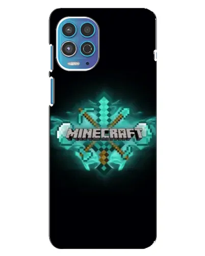 Чехол для Motorola MOTO G100 с картинкой «Minecraft Diamond лого»