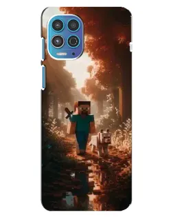 Чехол для Motorola MOTO G100 с картинкой «Стив в лесу»