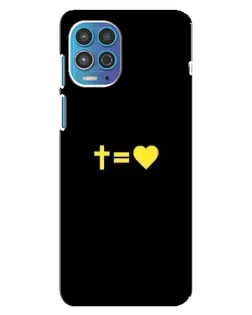 Чехол для Motorola MOTO G100 с картинкой «Сердце и Крест»